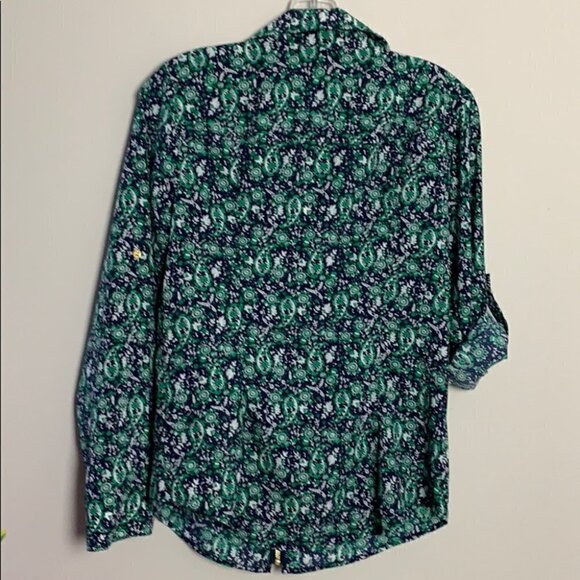 Michael Kors blue white and green paisley … - Picture 6 of 7